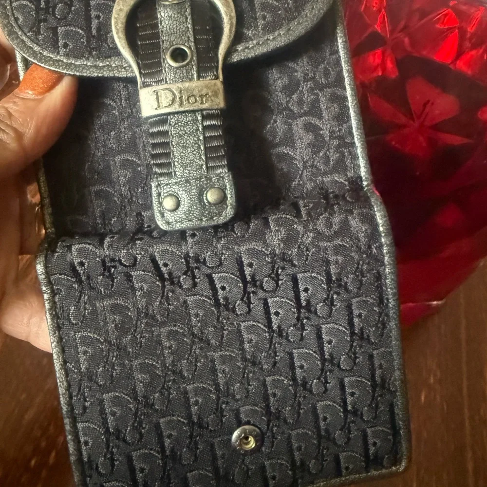 Dior Black Textured Wallet